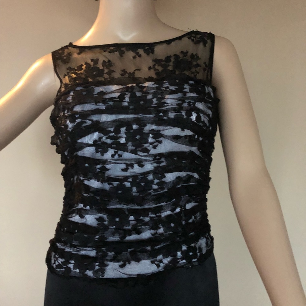 JS Collections black/white evening gown